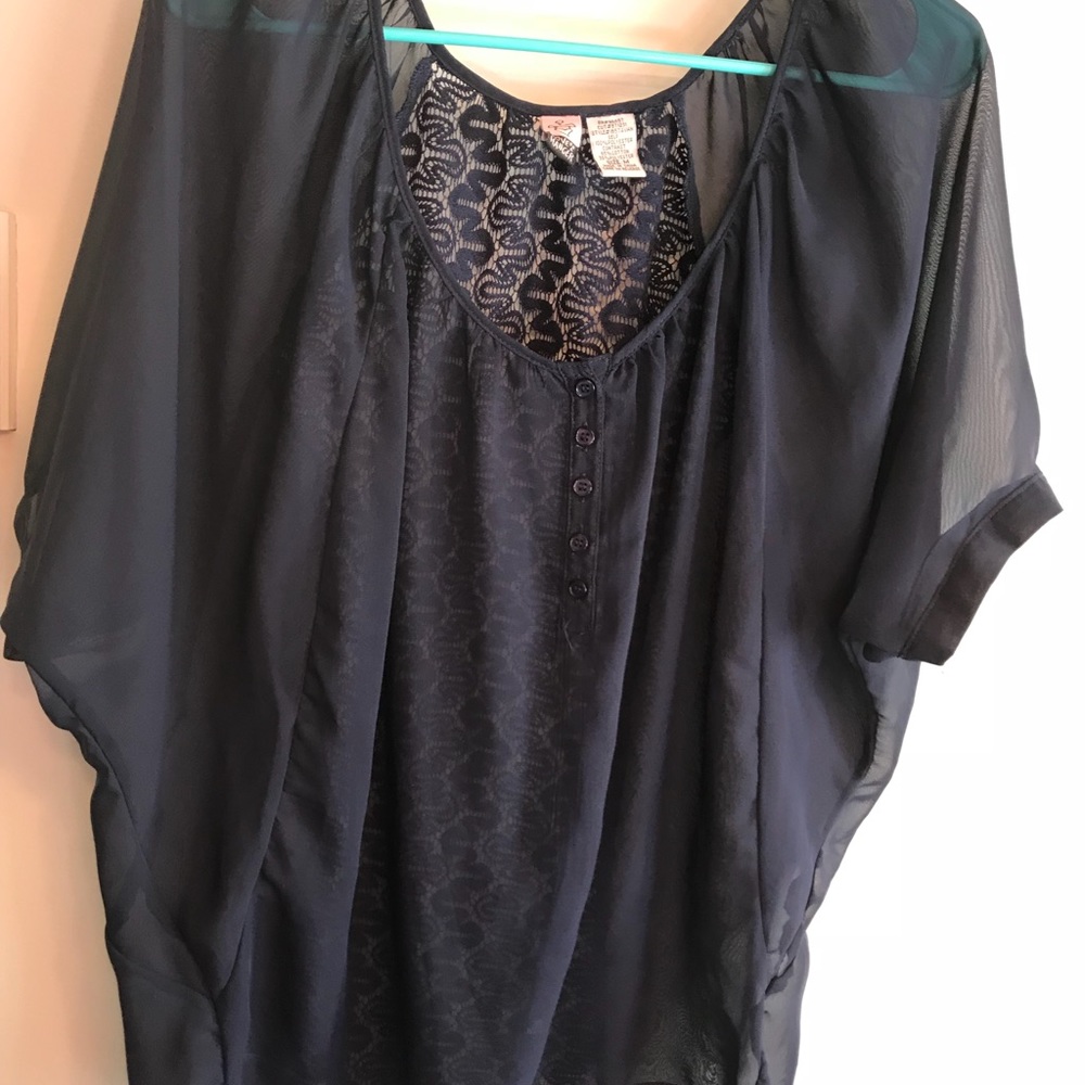 Navy Blue Blouse